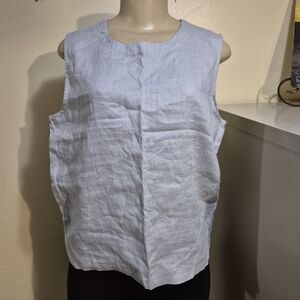 Quince Gray Linen Top S